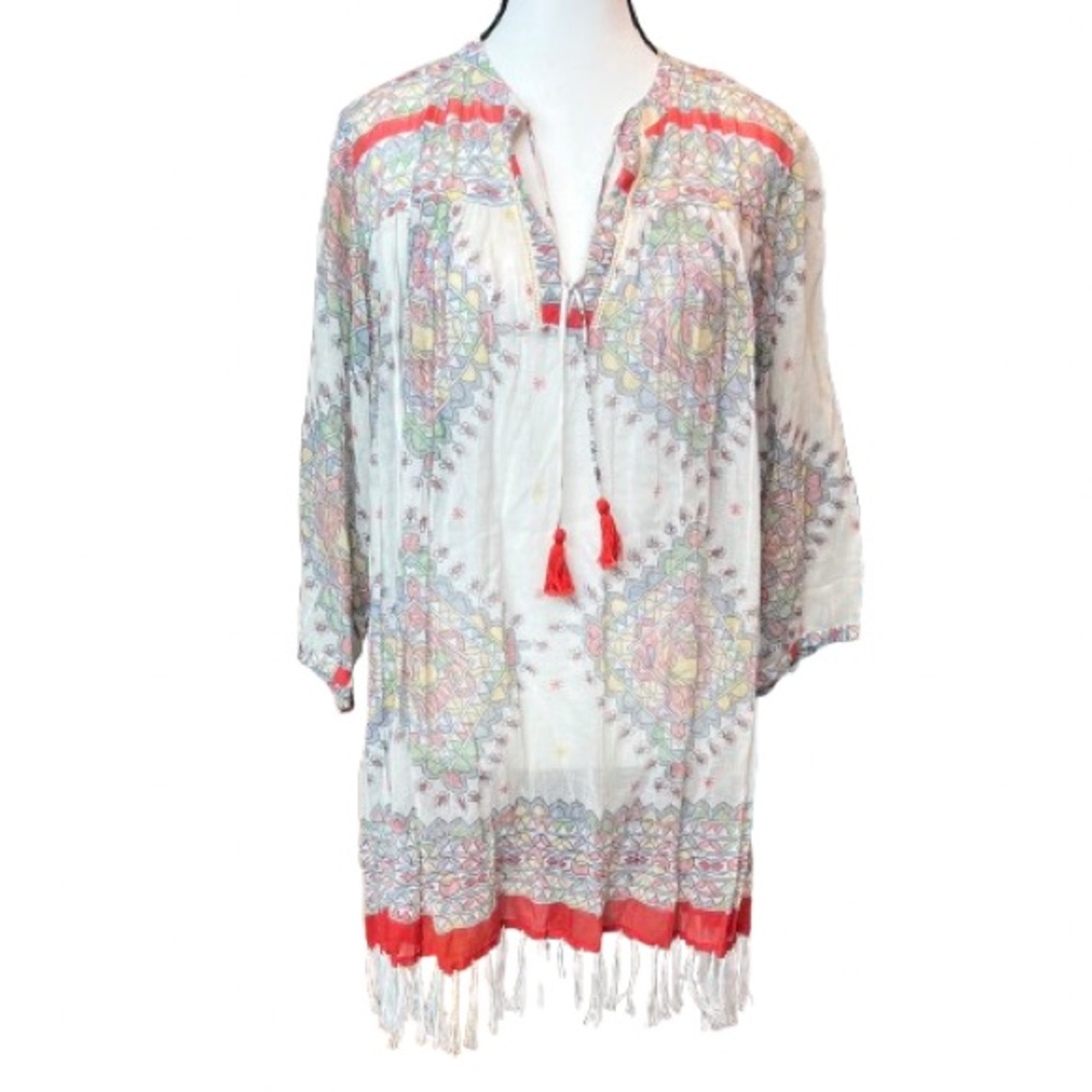 Roberta Roller Rabbit Women’s 100% Cotton Swim Cover Up Tunic Size Medium Beach